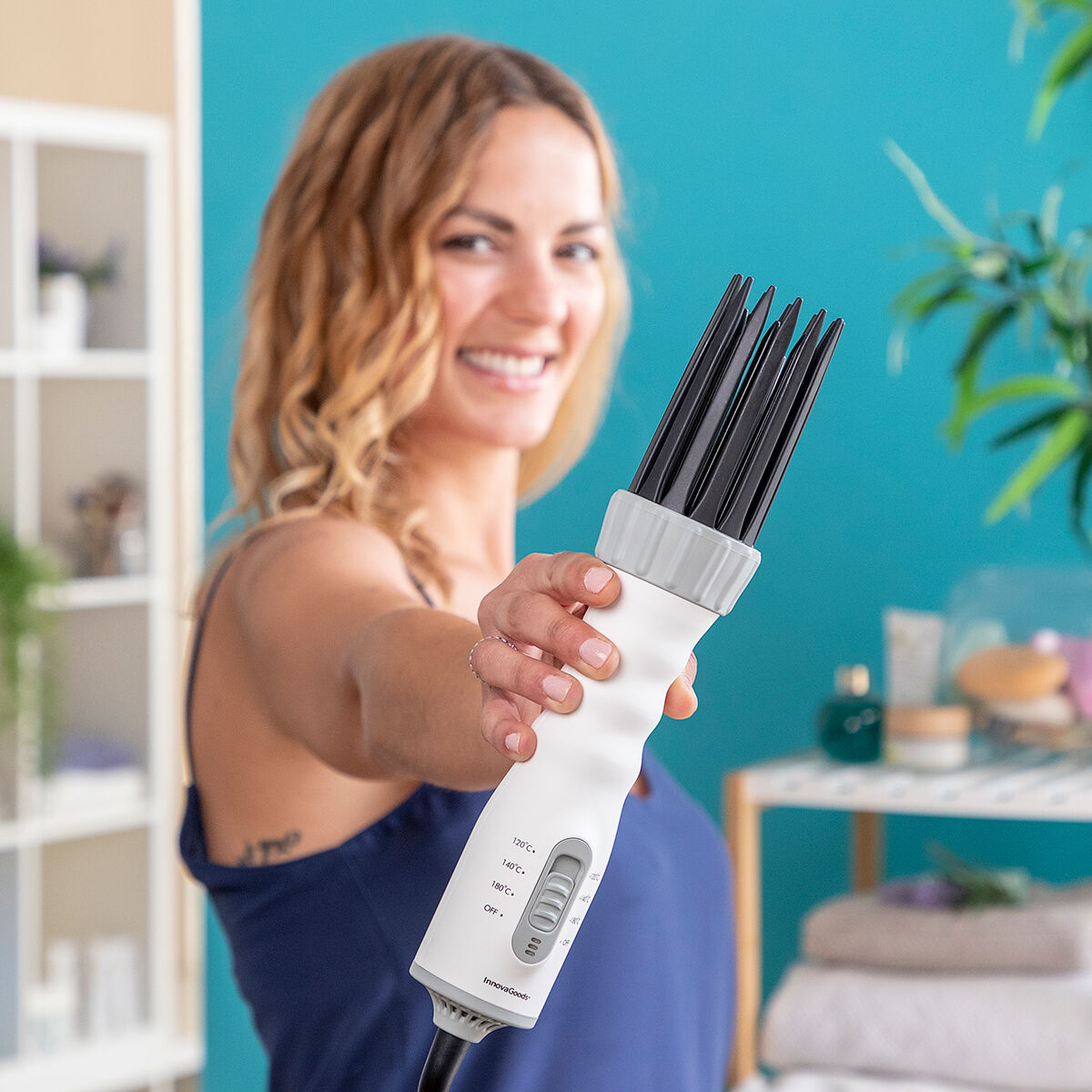 3-in-1 Drying, Styling and Curling Hairbrush Dryple InnovaGoods 550 W -  Beauty, Hair care -  InnovaGoods.