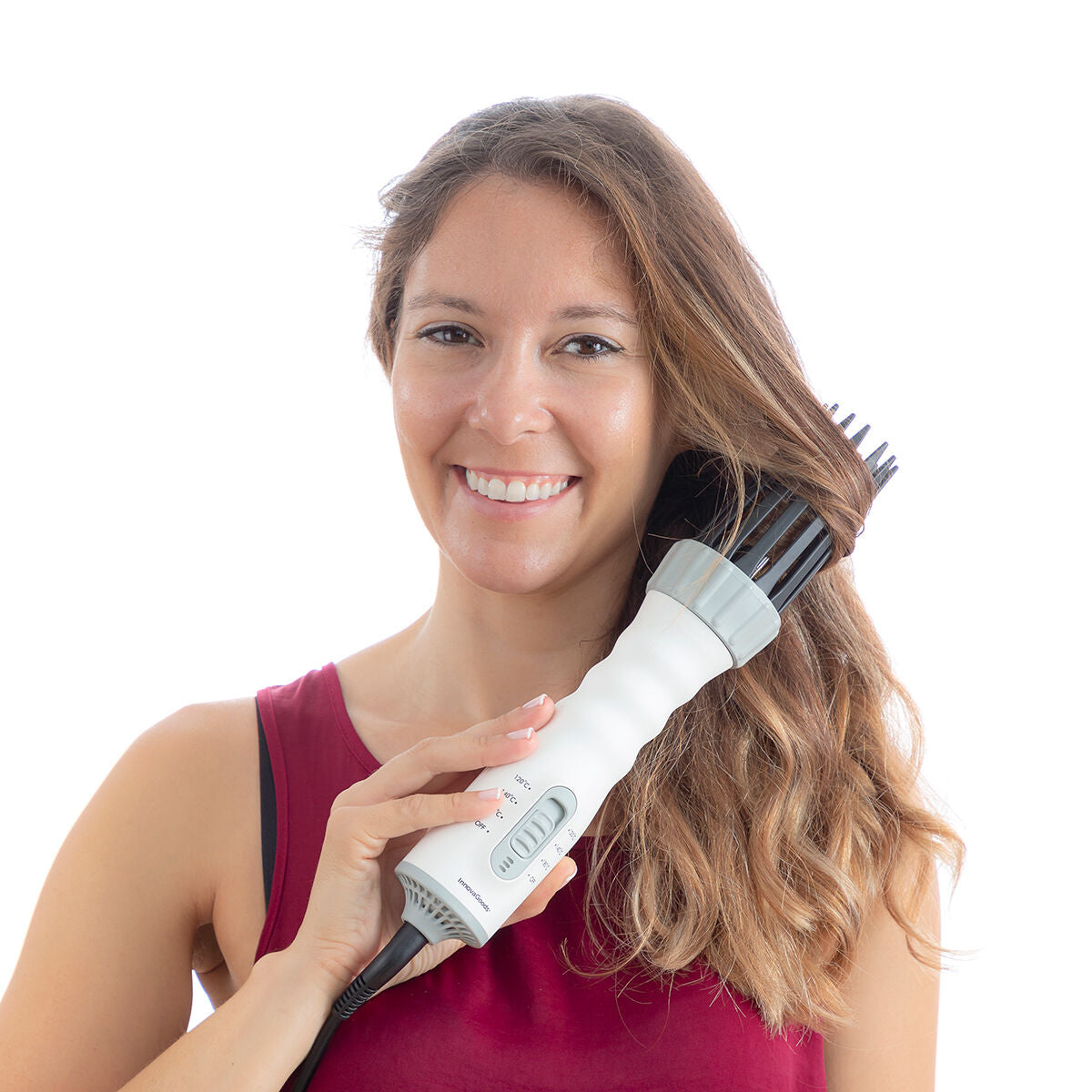 3-in-1 Drying, Styling and Curling Hairbrush Dryple InnovaGoods 550 W -  Beauty, Hair care -  InnovaGoods.