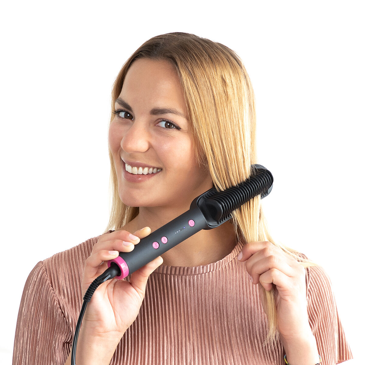 Ceramic Straightening Brush Cestrus InnovaGoods -  Beauty, Hair care -  InnovaGoods.