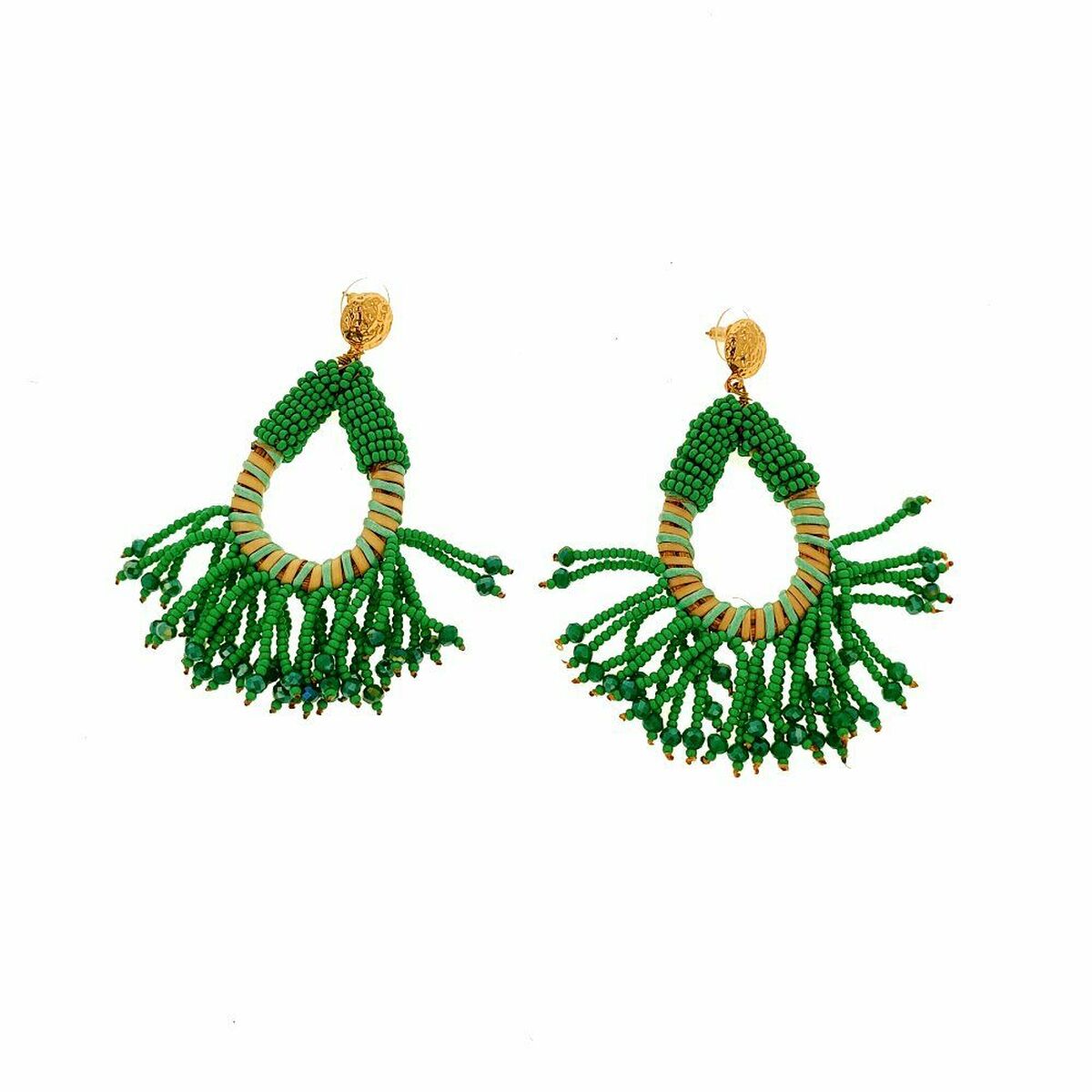 Ladies'Earrings Lola Casademunt Green Fringe -  Jewellery, Women -  Lola Casademunt.