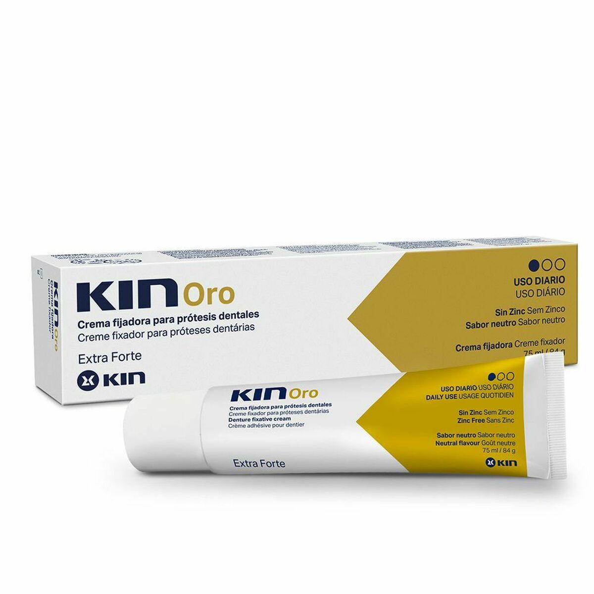 Denture Plate Fixing Cream Kin Oro (75 ml) -  Health and personal care, Oral care -  Kin.