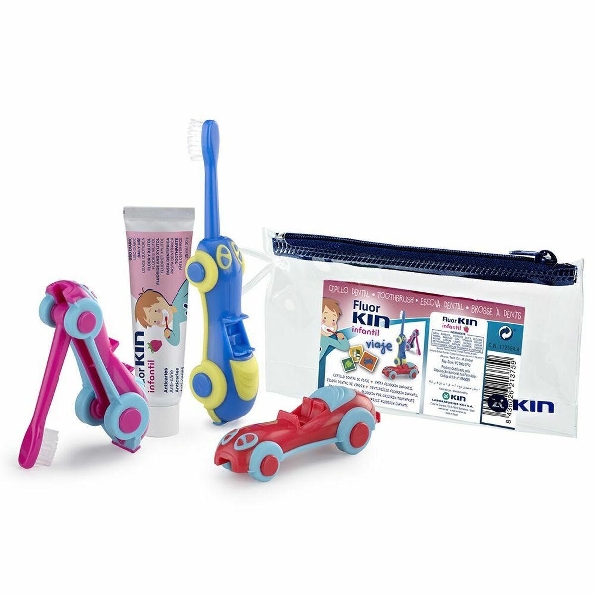 Set Oral Care for Kids Kin Fluorkin Infantil Viaje Coche Car (3 Pieces) -  Health and personal care, Oral care -  Kin.
