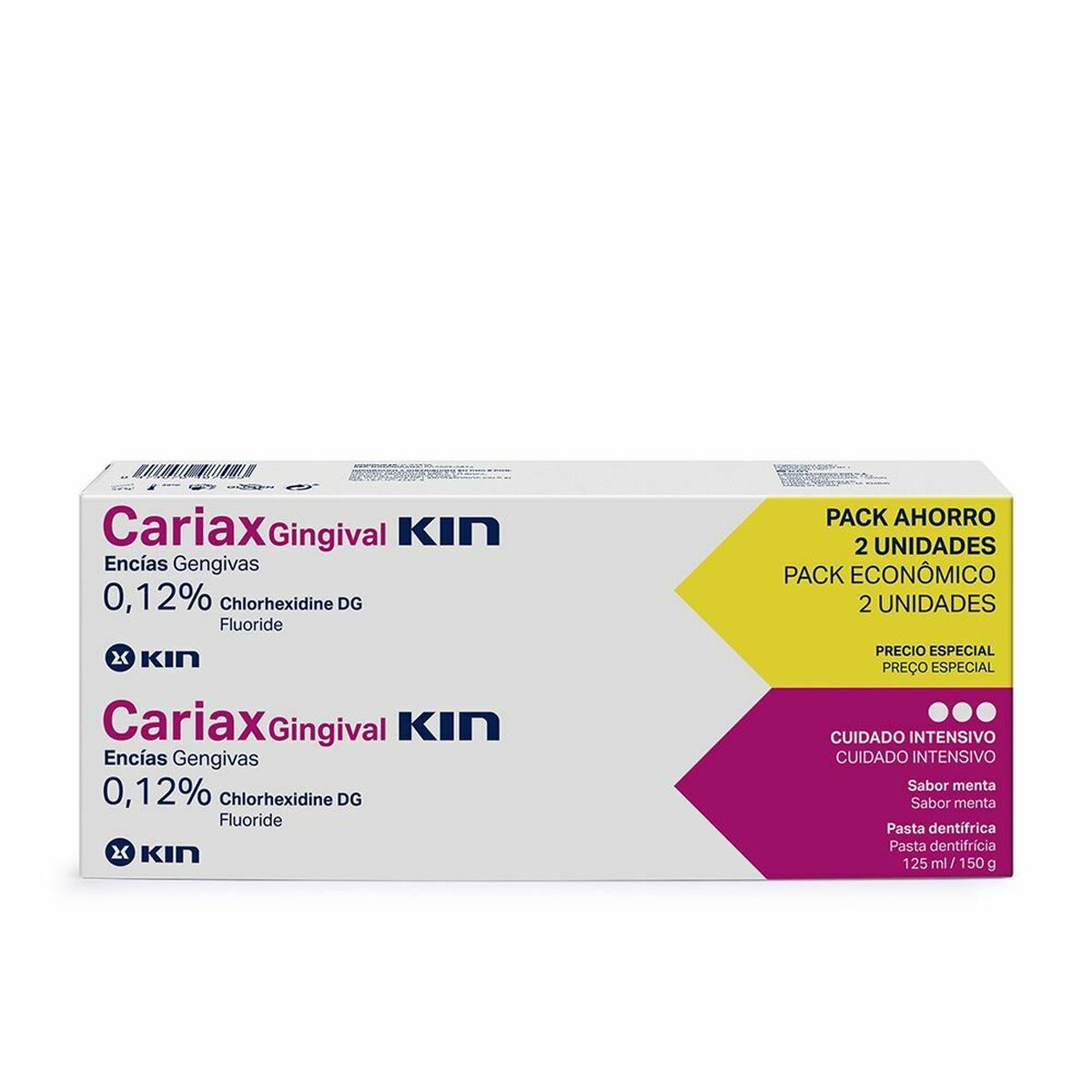 Toothpaste Kin Cariax Gingival (2 Pieces) (2 x 125 ml) -  Health and personal care, Oral care -  Kin.