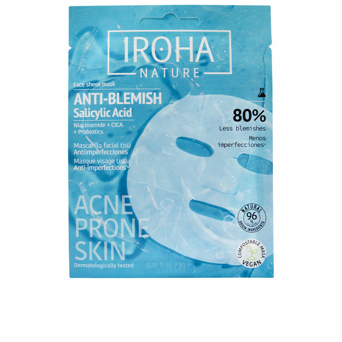 Facial Mask Iroha ANTI-BLEMISH (1 Unit) -  Beauty, Skin care -  Iroha.