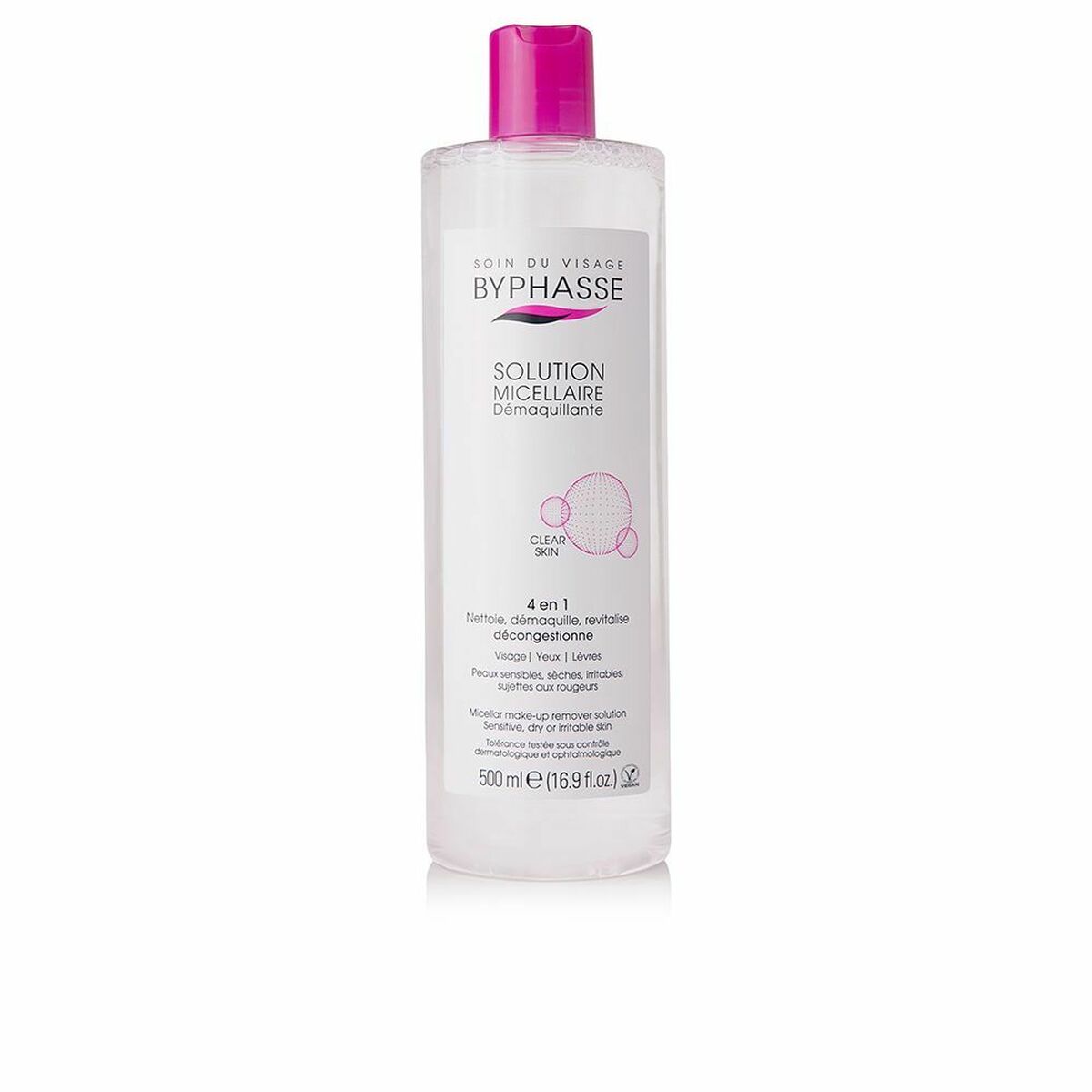 Make Up Remover Micellar Water Byphasse 1000025005 4-in-1 500 ml -  Beauty, Skin care -  Byphasse.