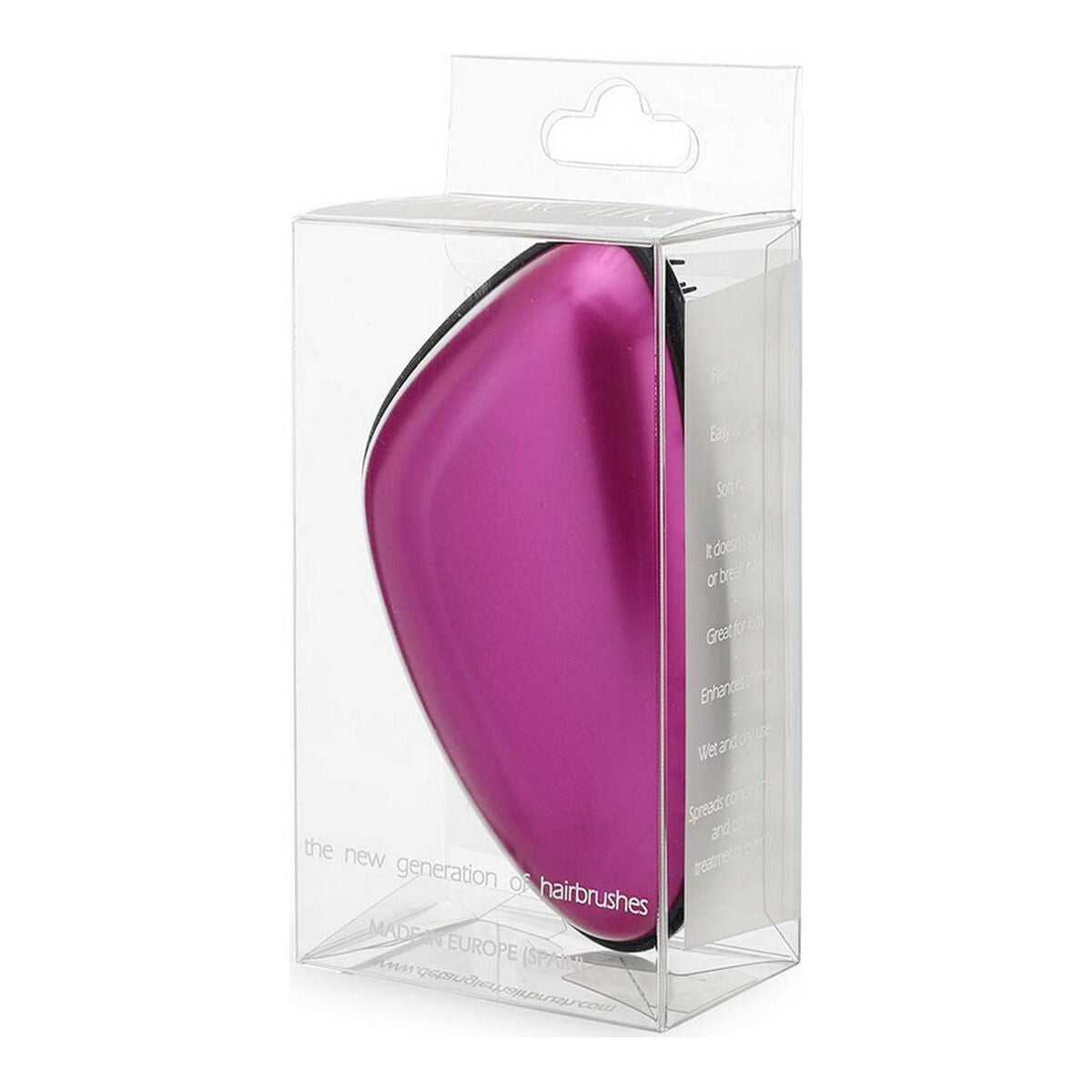 Brush Detangler Fuchsia Satin finish -  Beauty, Hair care -  Detangler.