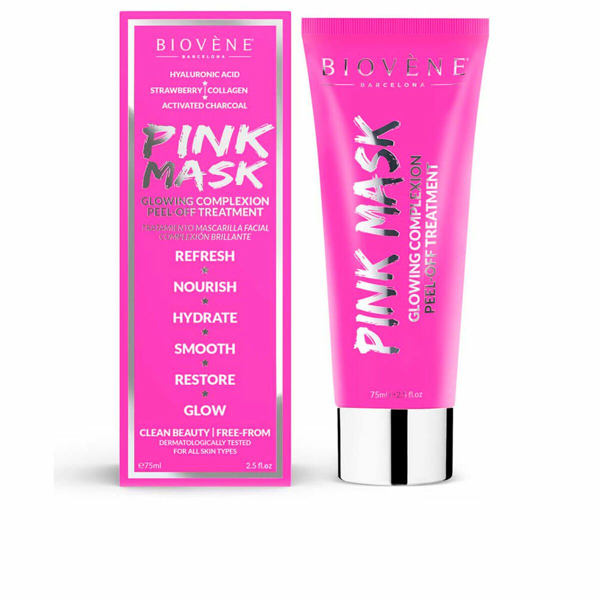 Facial Mask Peel Off Biovène Pink 75 ml -  Beauty, Skin care -  Biovène.