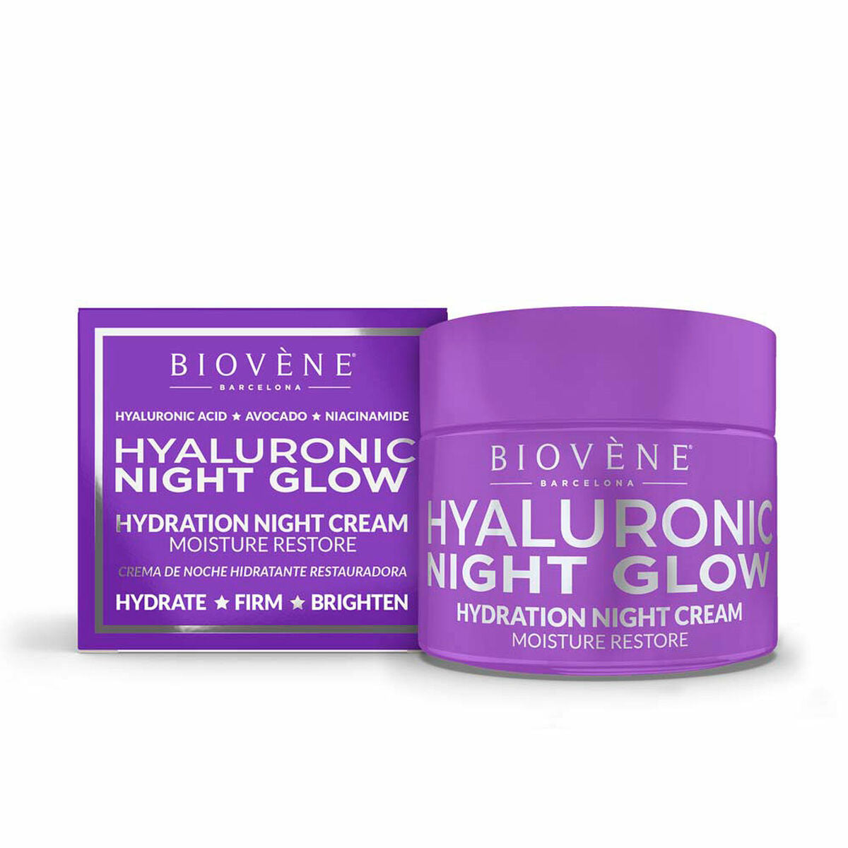 Night Cream Biovène Hyaluronic Night Glow 50 ml -  Beauty, Skin care -  Biovène.
