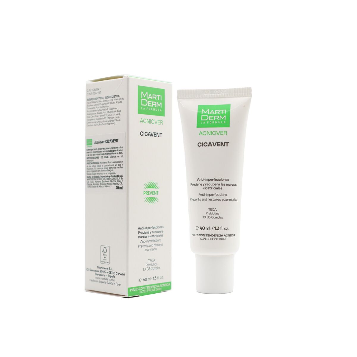 Anti-imperfection Treatment Martiderm Acniover Cicavent 40 ml -  Beauty, Skin care -  Martiderm.
