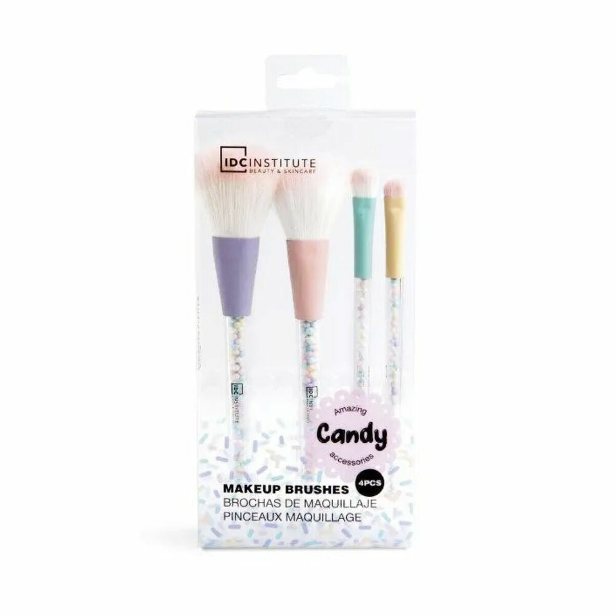 Set of Make-up Brushes IDC Institute Candy (4 pcs) -  Beauty, Utensils and accessories -  IDC Institute.
