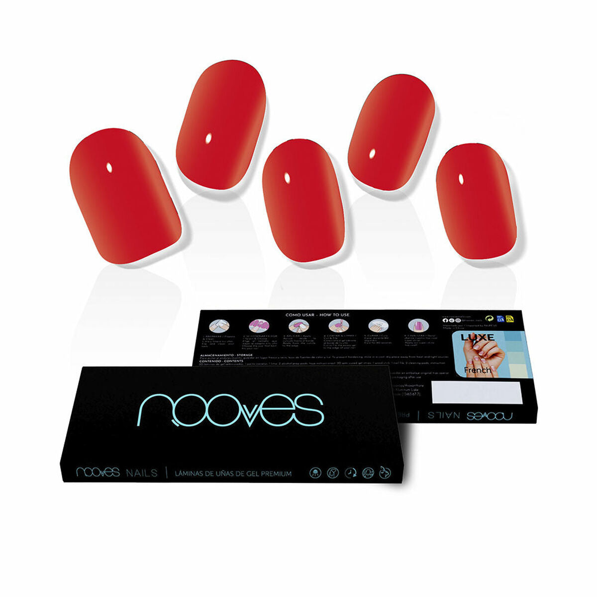 False nails Nooves Crimson red Gel Self-adhesives Red -  Beauty, Manicure and pedicure -  Nooves.