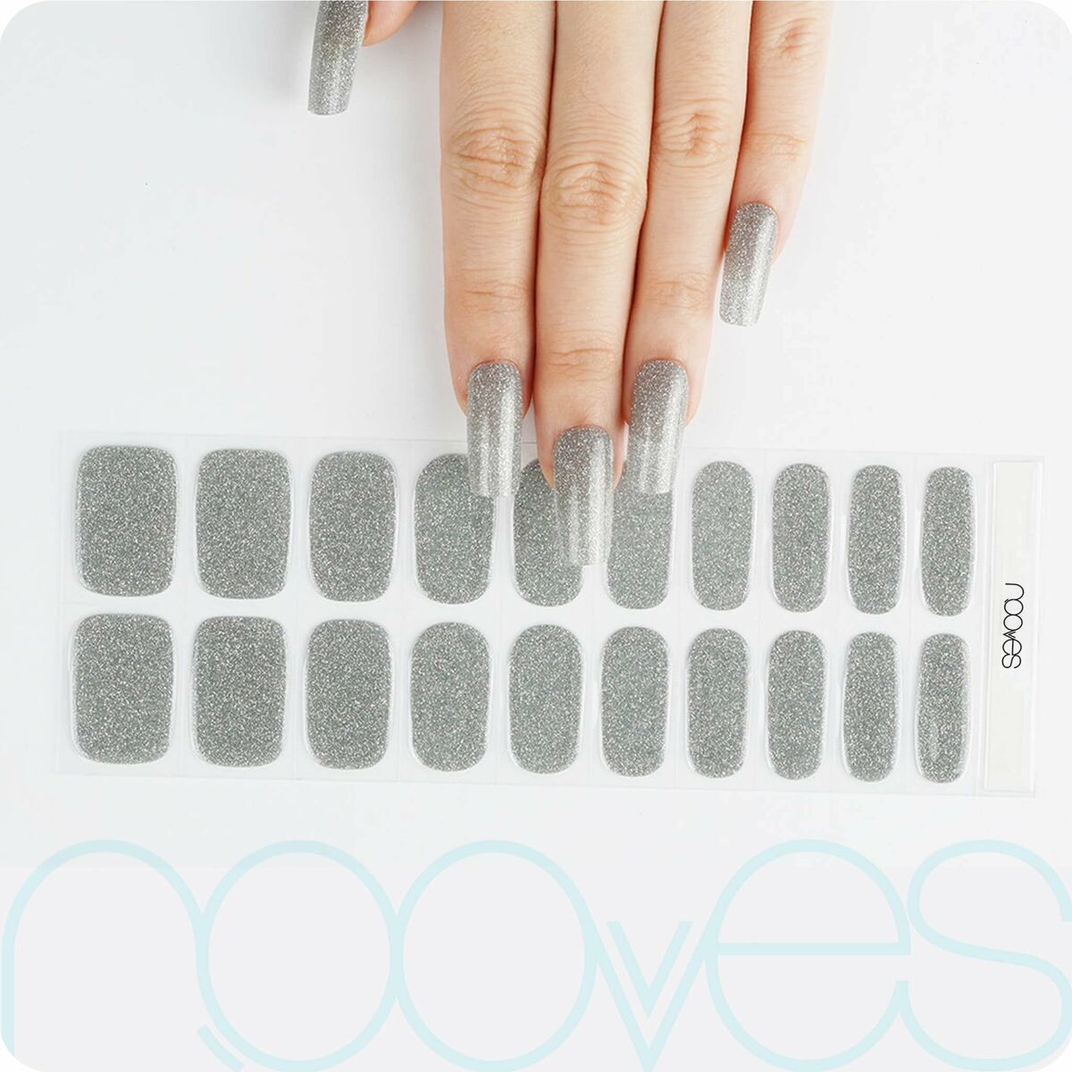 Gel Nail Foils Nooves Glitter grey (20 Units) -  Beauty, Manicure and pedicure -  Nooves.