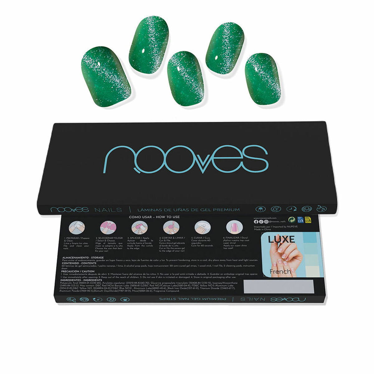 Gel Nail Foils Nooves Cat eye green (20 Units) -  Beauty, Manicure and pedicure -  Nooves.