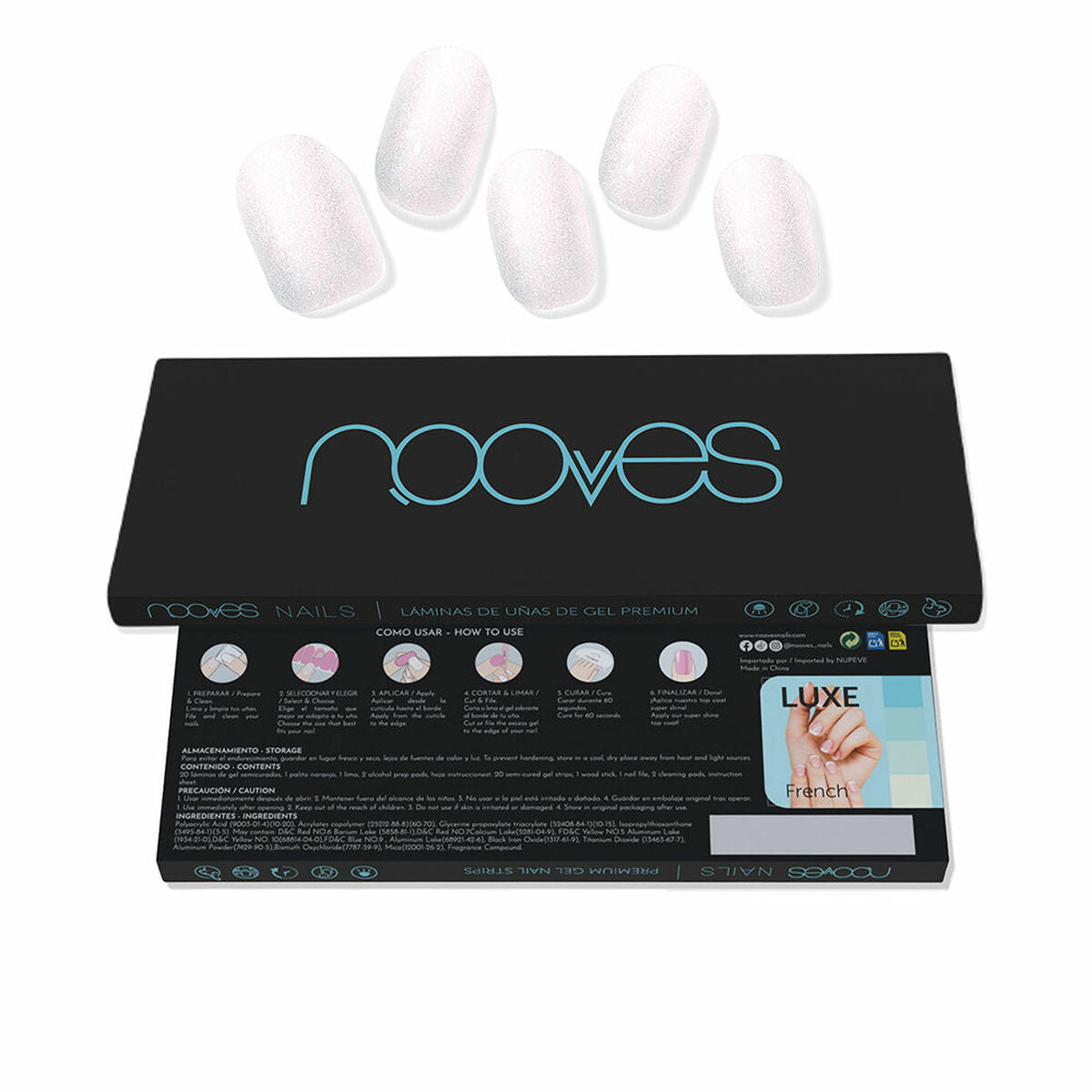 Gel Nail Foils Nooves White pearl (20 Units) -  Beauty, Manicure and pedicure -  Nooves.