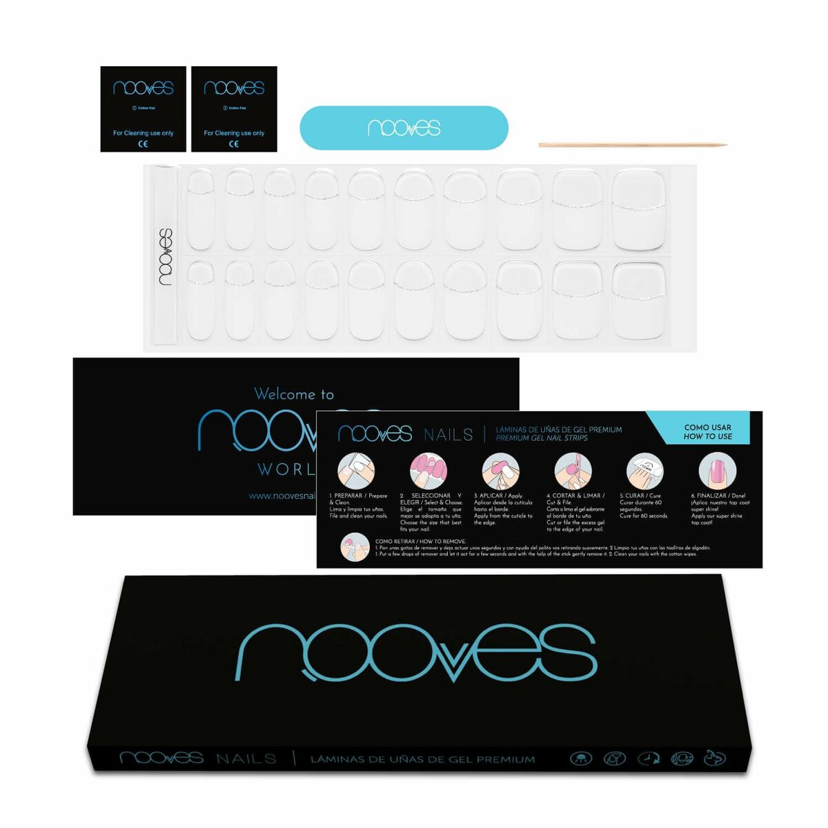 Nail polish Nooves LÁMINAS DE UÑAS DE GEL 20 Pieces -  Beauty, Manicure and pedicure -  Nooves.
