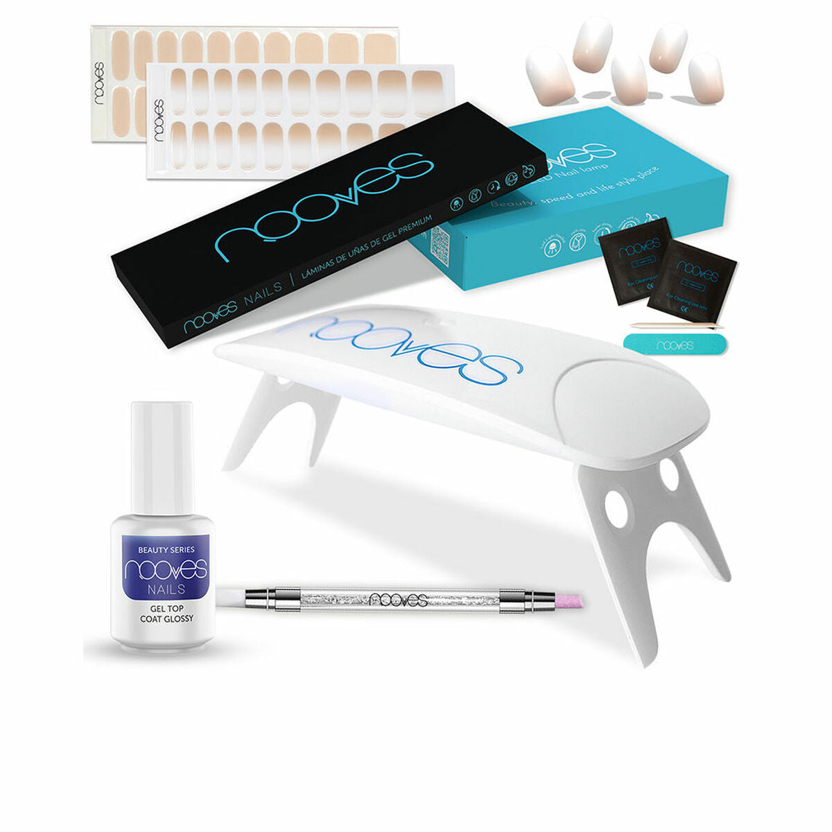 Manicure Set Nooves Premium Beige Gel Nail Strips 8 Pieces -  Beauty, Manicure and pedicure -  Nooves.
