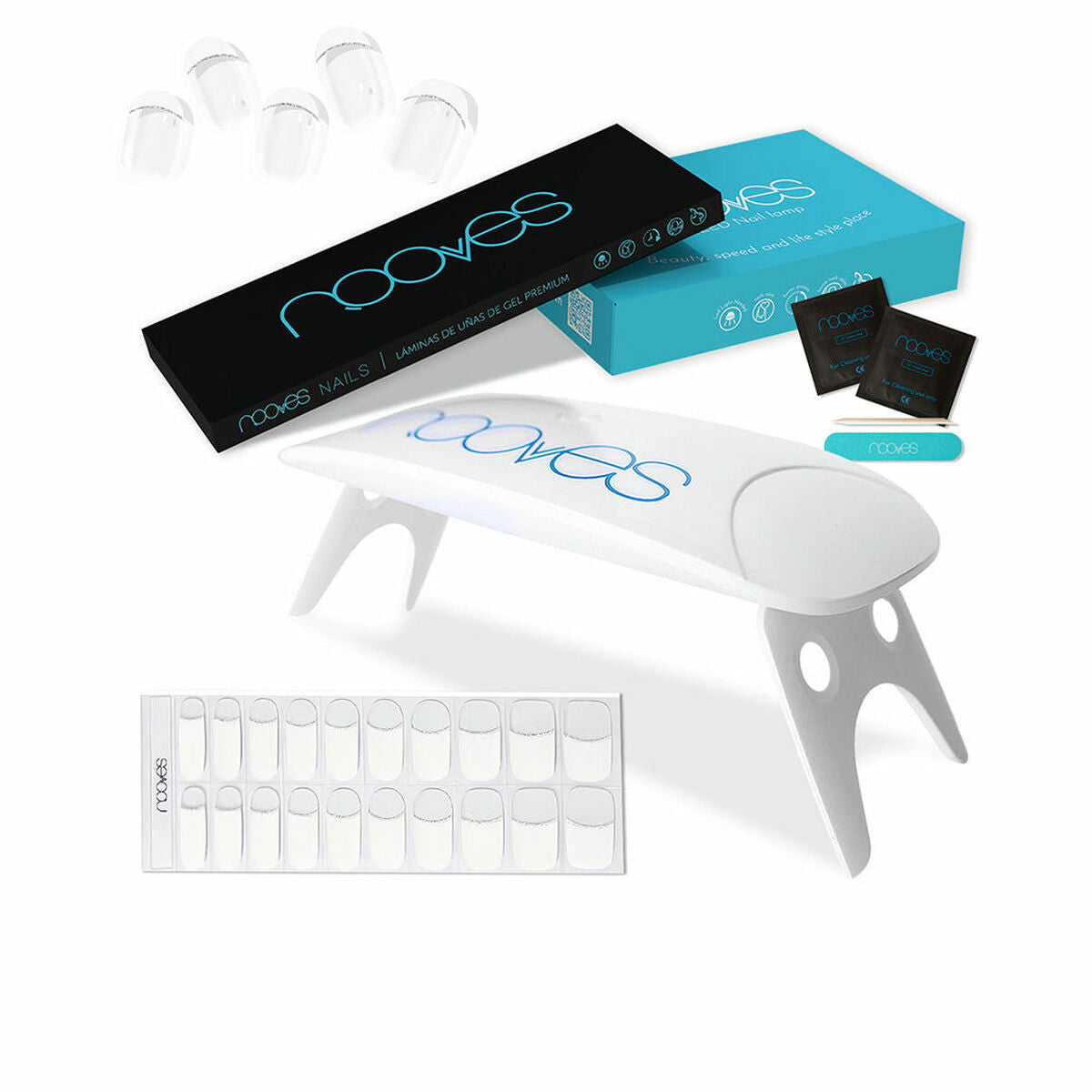 Manicure Set Nooves Premium Gel Nail Strips French manicure 5 Pieces -  Beauty, Manicure and pedicure -  Nooves.