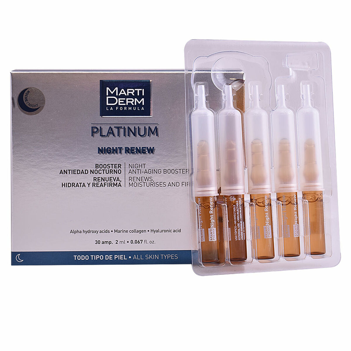 Ampoules Martiderm Platinum Night Renew -  Beauty, Skin care -  Martiderm.