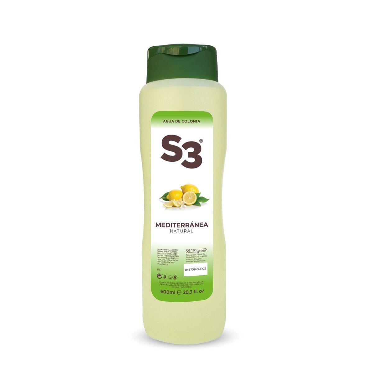 Unisex Perfume S3 Mediterranea EDC 600 ml -  Beauty, Perfumes and fragrances -  S3.