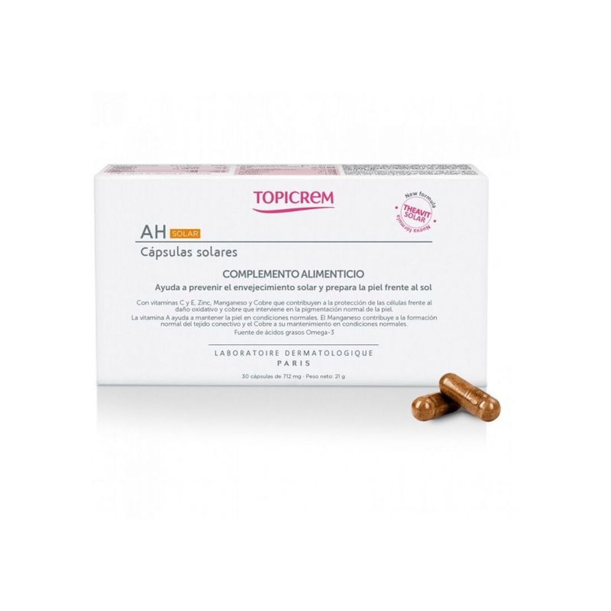 Anti-Brown Spot Treatment Topicrem Theavit Solar Tablets 30 Units -  Beauty, Skin care -  Topicrem.