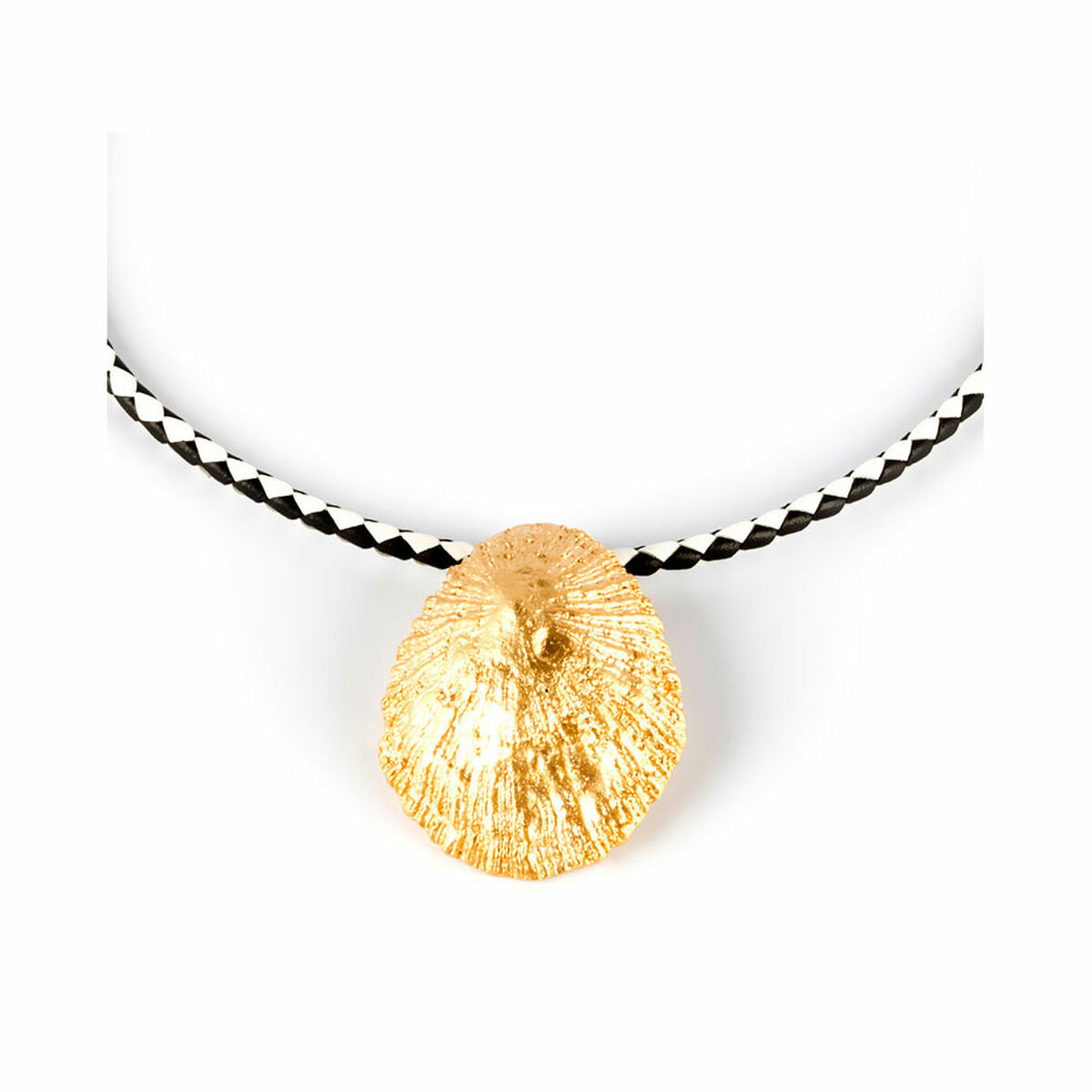 Ladies' Necklace Shabama Calobra Luxe Brass Flash gold-plated Leather 38 cm -  Jewellery, Women -  Shabama.