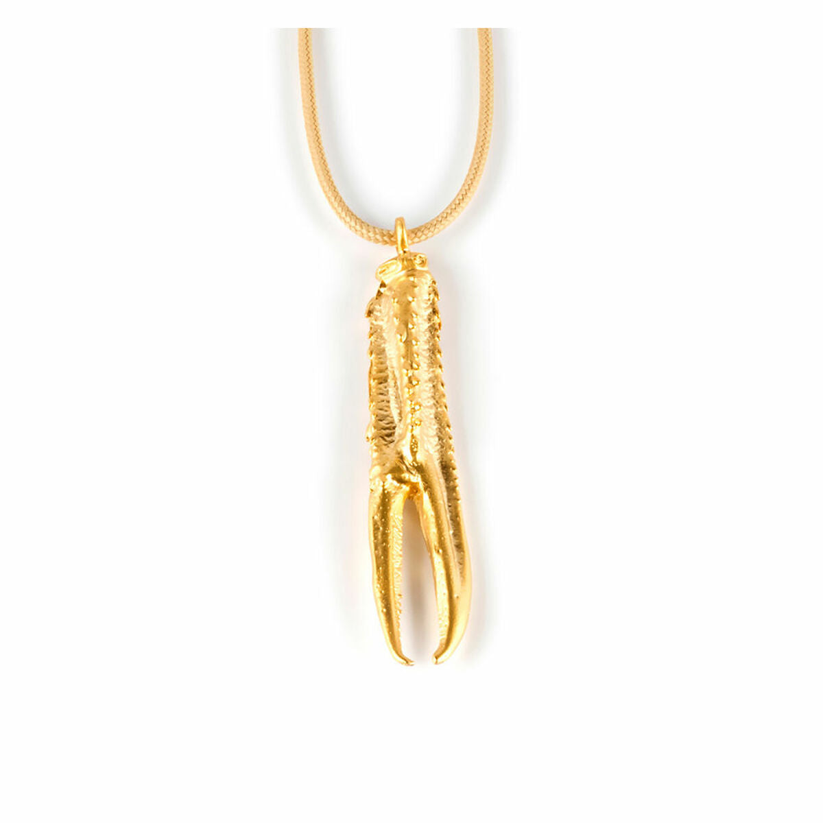 Ladies' Necklace Shabama Tuent Cool Brass Flash gold-plated Nylon Beige 1 m -  Jewellery, Women -  Shabama.