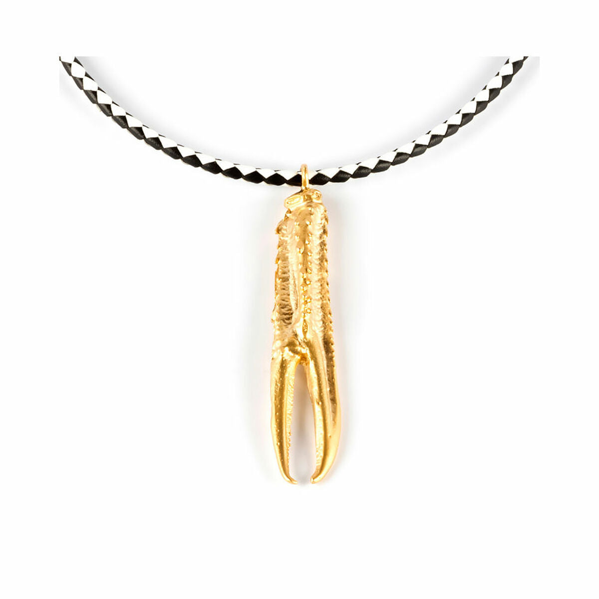 Ladies' Necklace Shabama Tuent Luxe Brass Flash gold-plated Leather 38 cm -  Jewellery, Women -  Shabama.