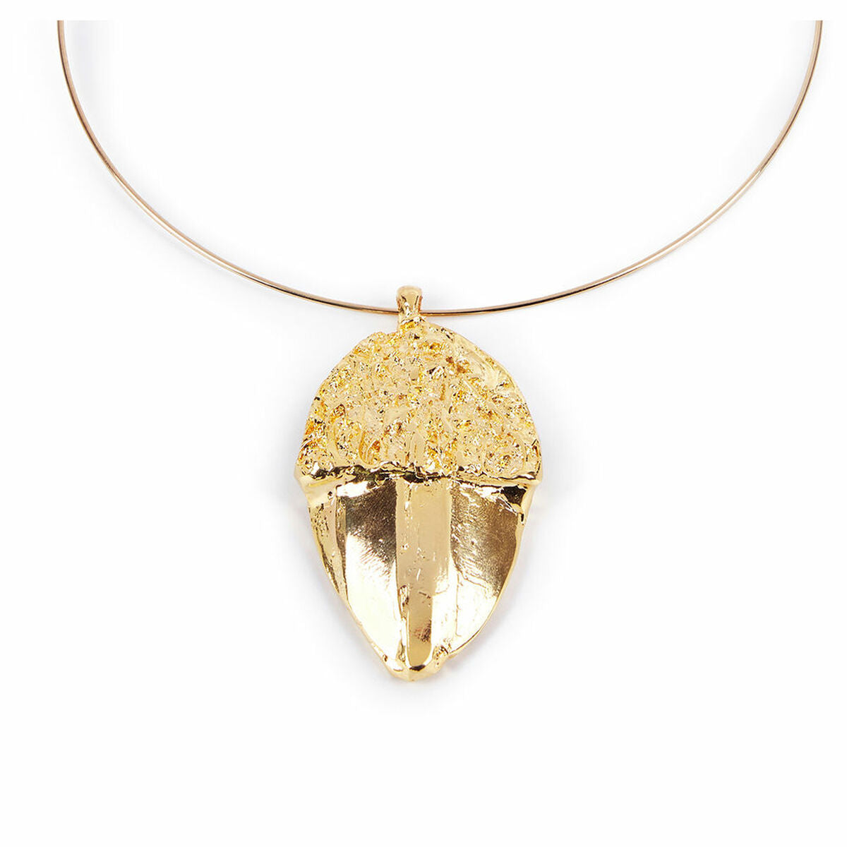 Ladies' Necklace Shabama   Brass gold-plated Rigid Acorn 13 cm -  Jewellery, Women -  Shabama.