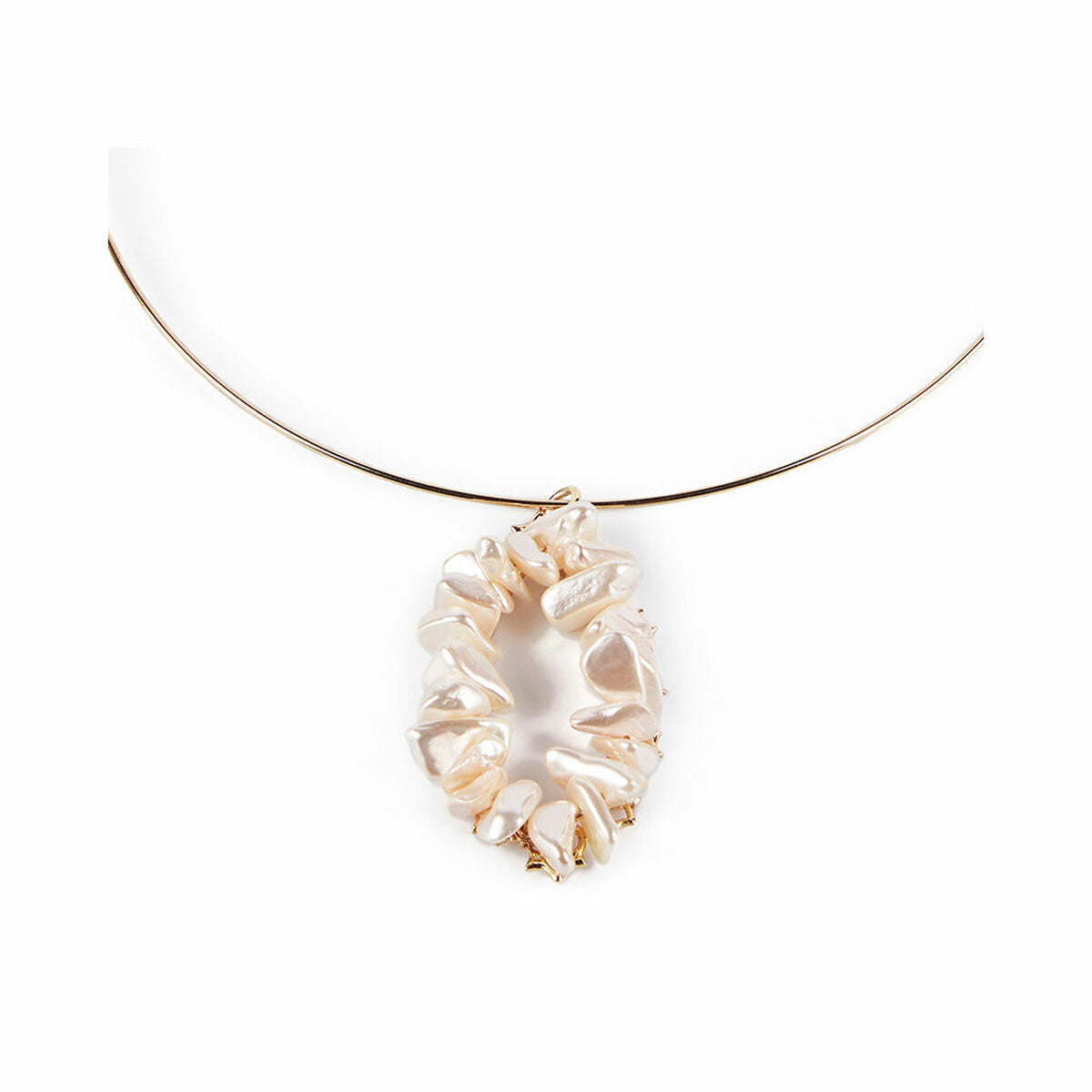 Ladies' Necklace Shabama Mississippi Luxe Brass Flash gold-plated Beads 13 cm -  Jewellery, Women -  Shabama.