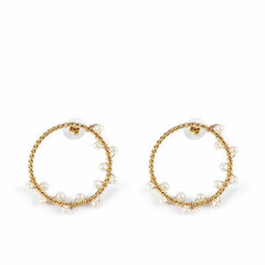Ladies' Earrings Shabama Shima Brass gold-plated 4 cm -  Jewellery, Women -  Shabama.