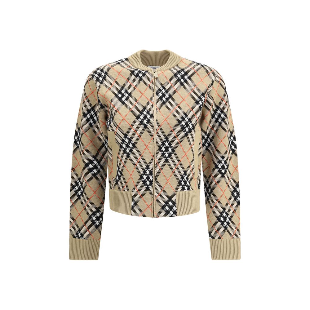 Burberry Check Cardigan -   -  Burberry.