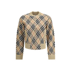 Burberry Check Cardigan -   -  Burberry.