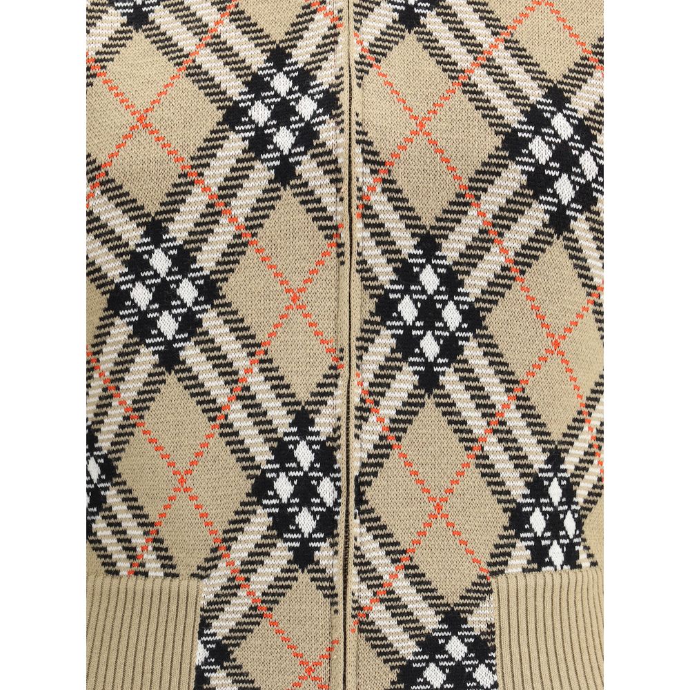 Burberry Check Cardigan -   -  Burberry.