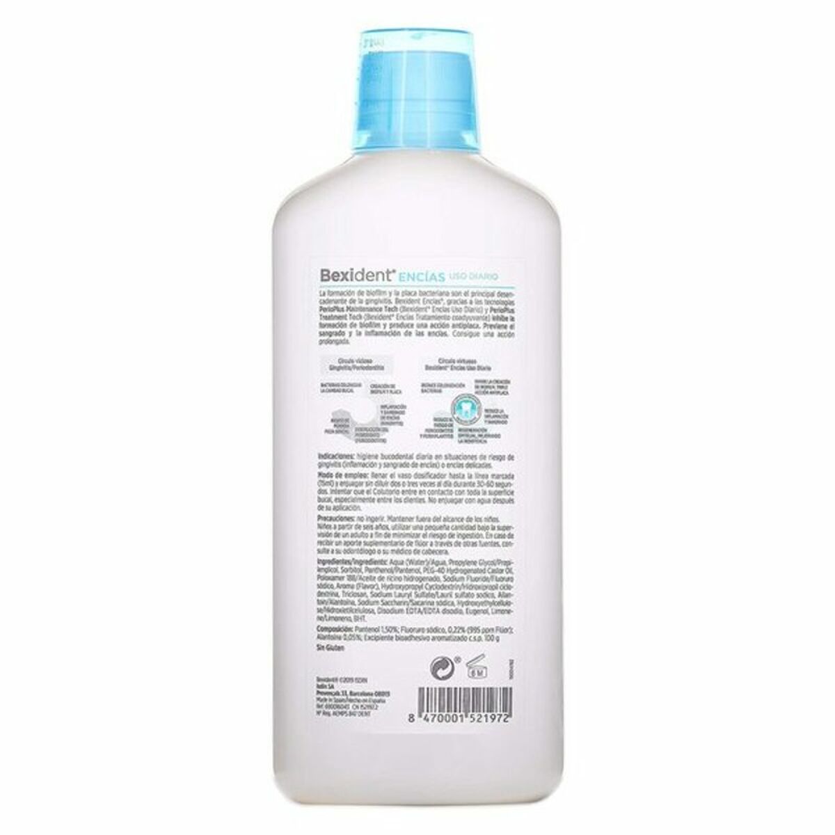 Mouthwash Isdin Bexident Anti-plaque Antiseptic (500 ml) -  Health and personal care, Oral care -  Isdin.