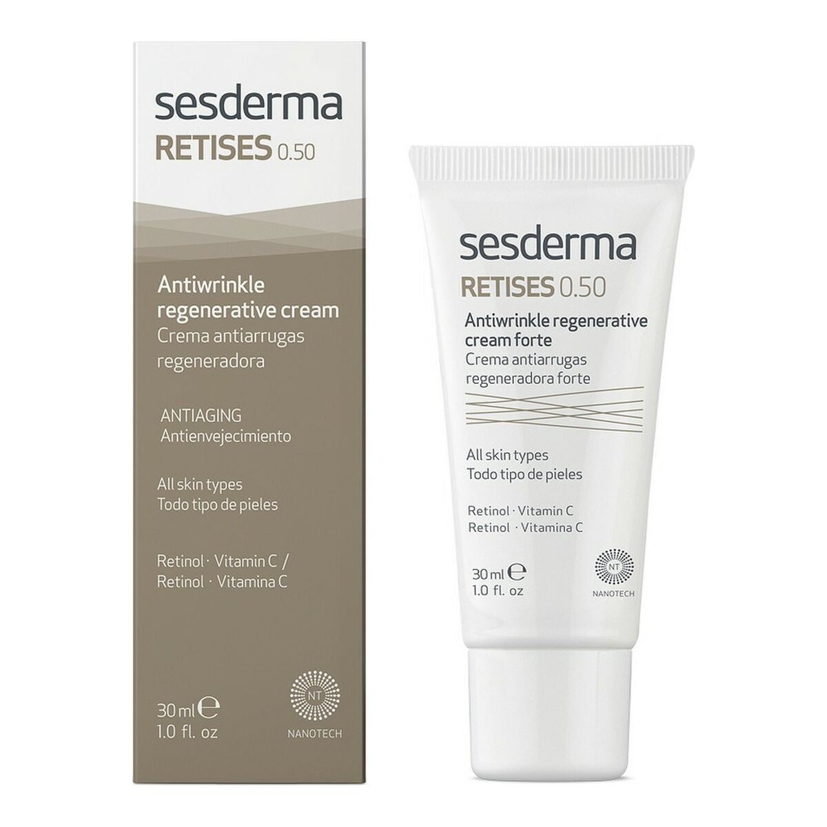 Regenerating anti-wrinkle cream Sesderma Retises 0.50 Forte (30 ml) -  Beauty, Skin care -  Sesderma.
