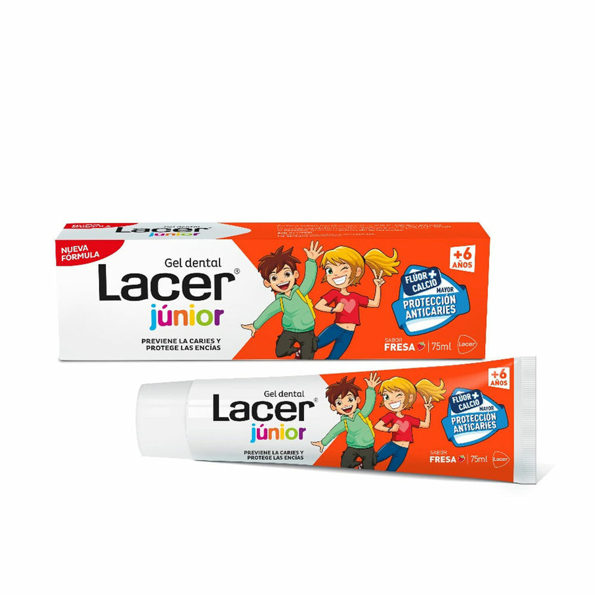 Toothpaste Lacer Strawberry Junior (75 ml) -  Health and personal care, Oral care -  Lacer.