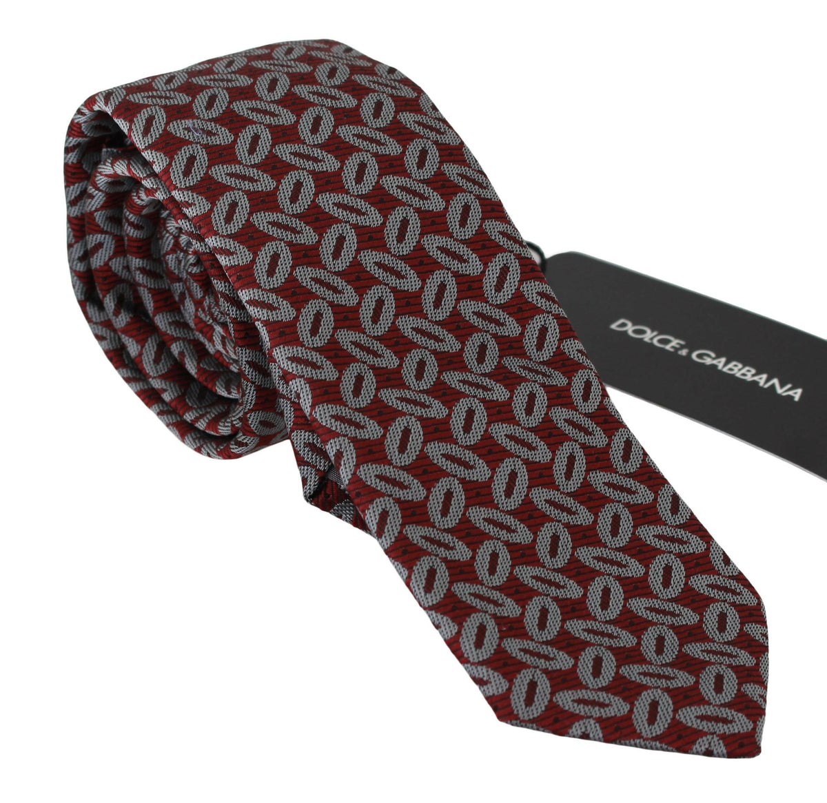 Dolce & Gabbana Red 100% Silk Printed Wide Necktie Men Tie -  Neckties, Men -  Dolce & Gabbana.