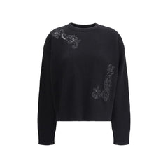 Versace Barocco Leaf Embroidered Sweater -   -  Versace.