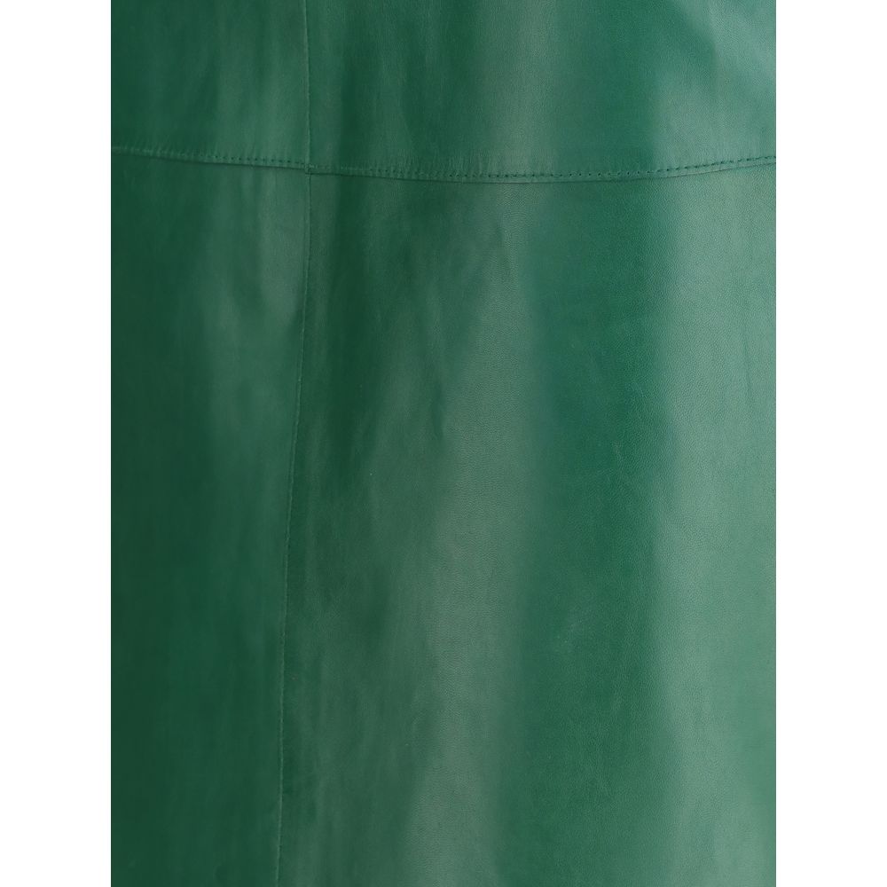 P.A.R.O.S.H. Leather midi Skirt -   -  P.A.R.O.S.H..