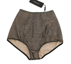 Dolce & Gabbana Bottoms Underwear Beige With Black Net -   -  Dolce & Gabbana.