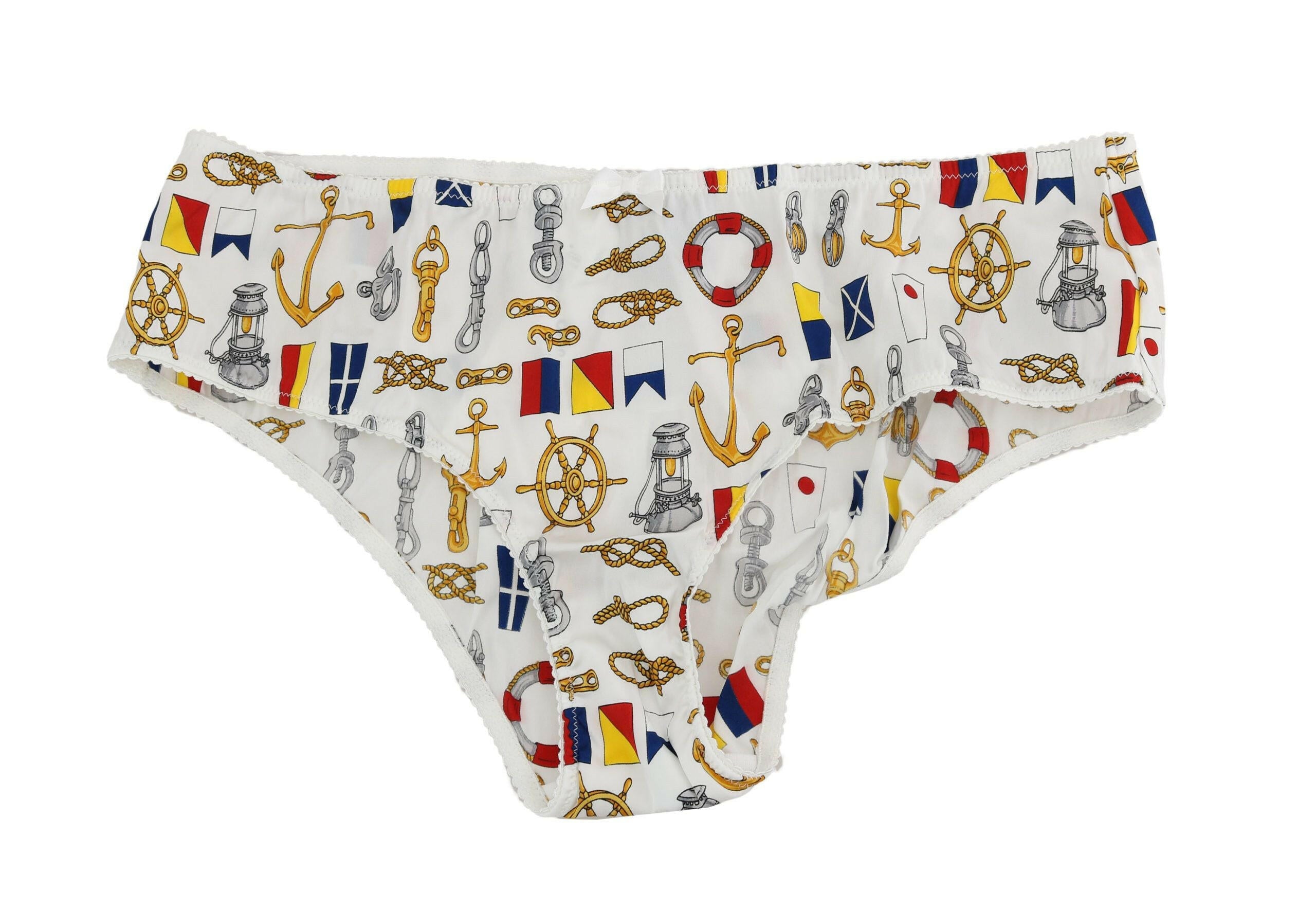 Dolce & Gabbana Underwear Sailor Print Silk Bottoms -   -  Dolce & Gabbana.