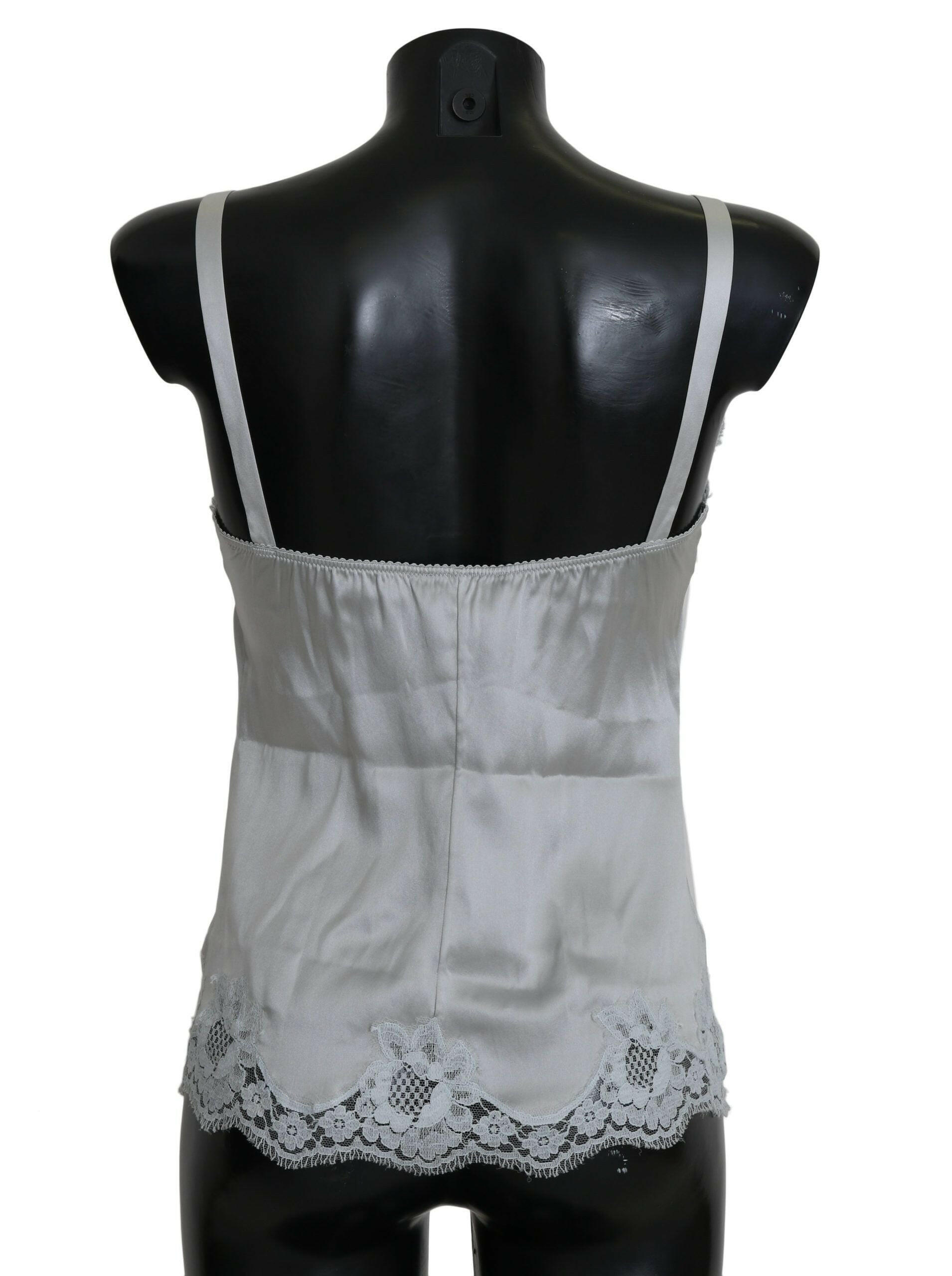 Dolce & Gabbana Green Silk Lace Dress Chemisole Lingerie -   -  Dolce & Gabbana.