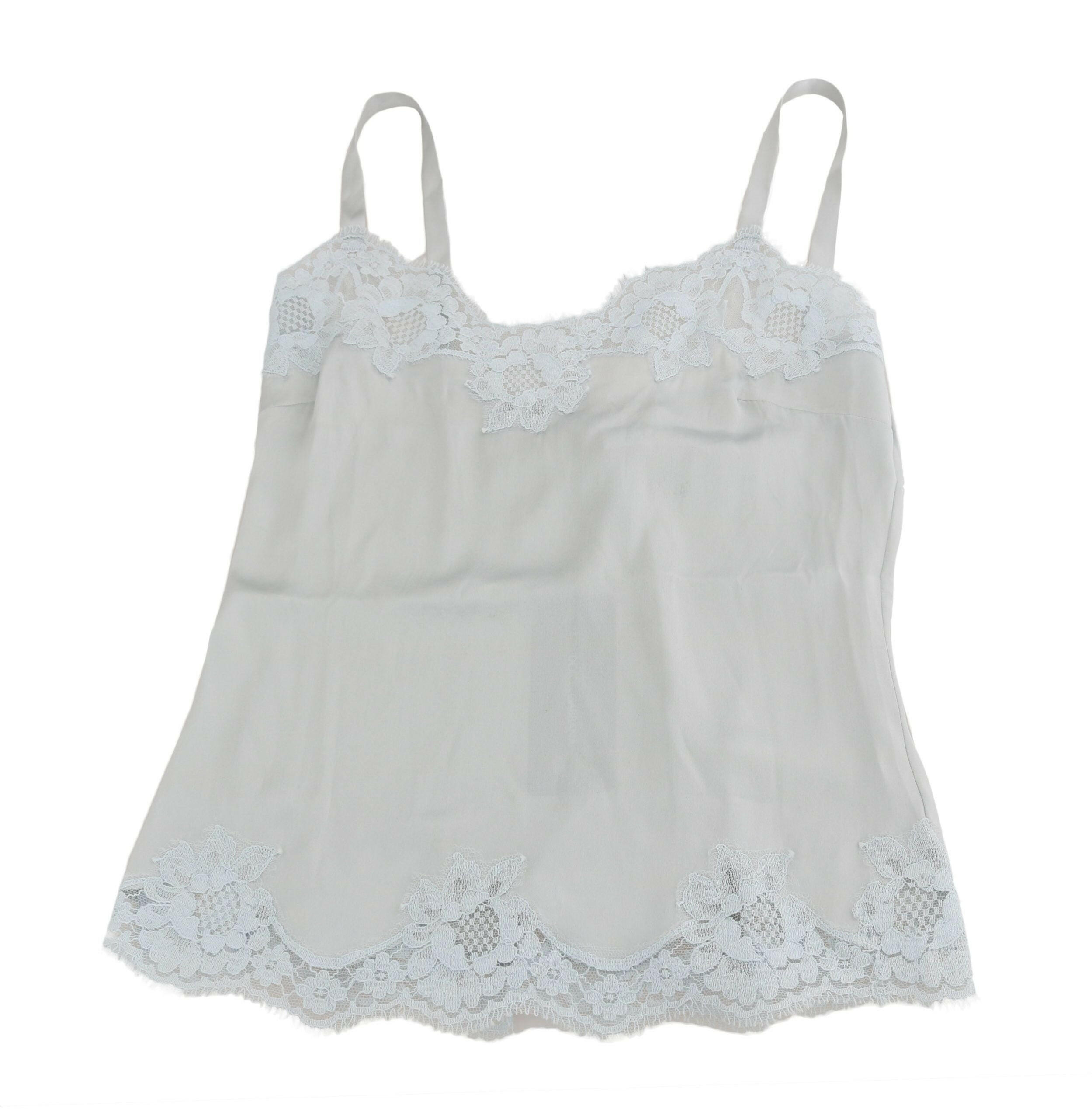 Dolce & Gabbana Green Silk Lace Dress Chemisole Lingerie -   -  Dolce & Gabbana.