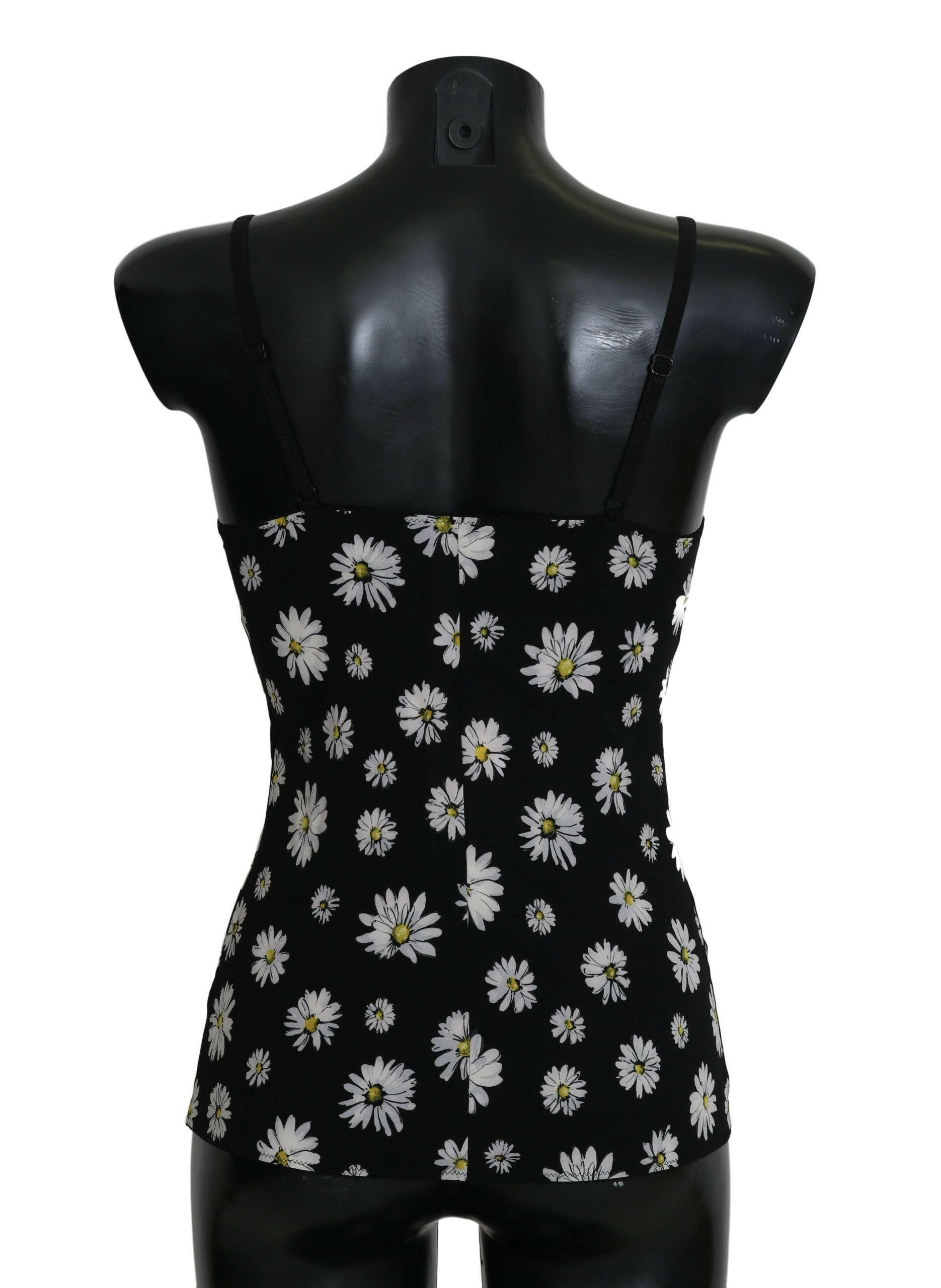 Dolce & Gabbana Black Daisy Print Dress Lingerie Chemisole -   -  Dolce & Gabbana.