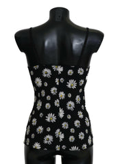 Dolce & Gabbana Black Daisy Print Dress Lingerie Chemisole -   -  Dolce & Gabbana.