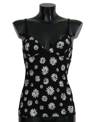 Dolce & Gabbana Black Daisy Print Dress Lingerie Chemisole -   -  Dolce & Gabbana.