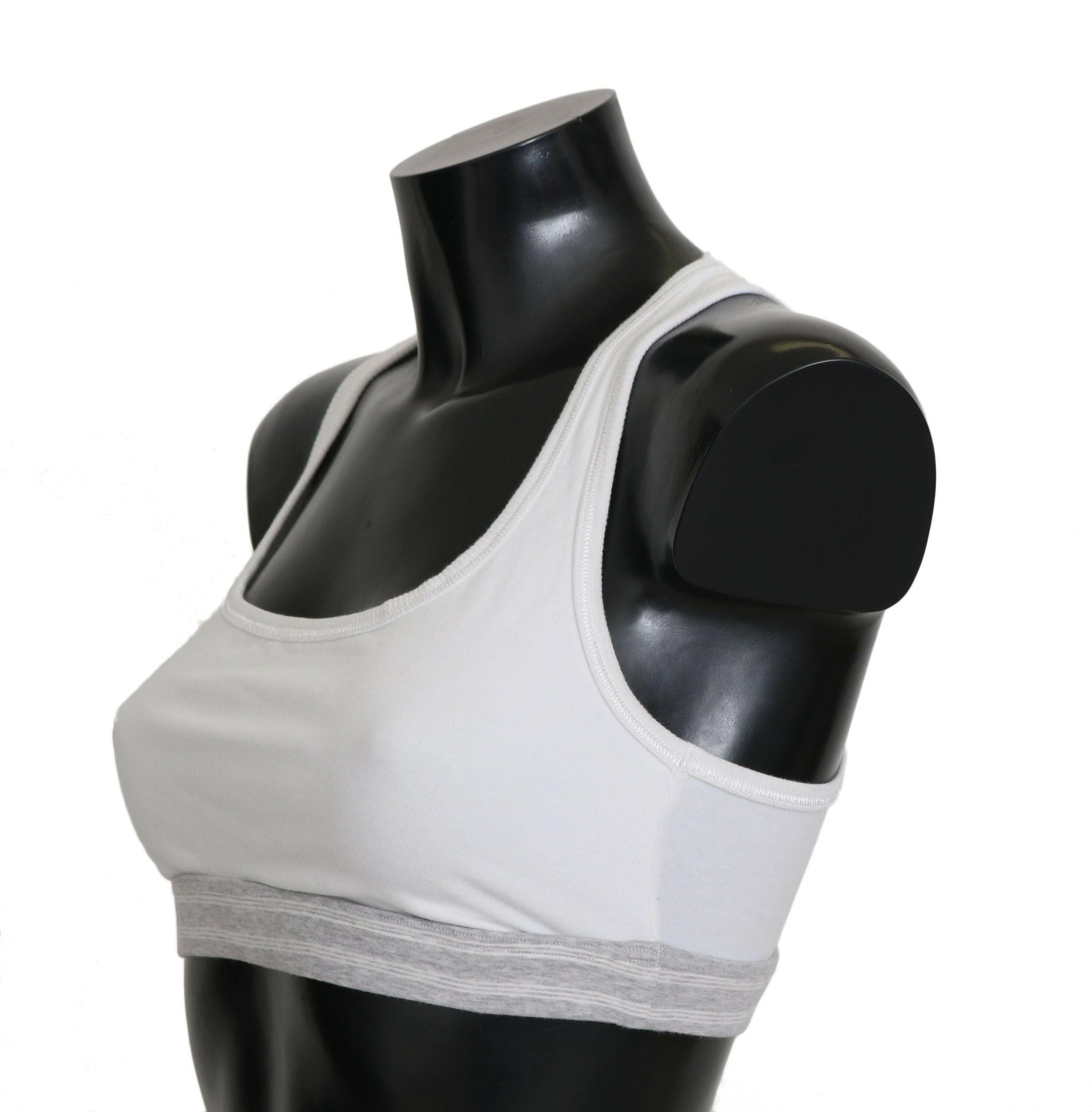 Dolce & Gabbana White Cotton Sport Stretch Bra Underwear -   -  Dolce & Gabbana.