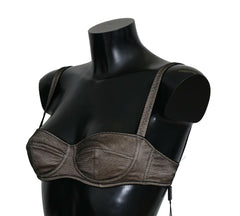 Dolce & Gabbana Brown Regg Balconcino Imbottito Bra Underwear -   -  Dolce & Gabbana.