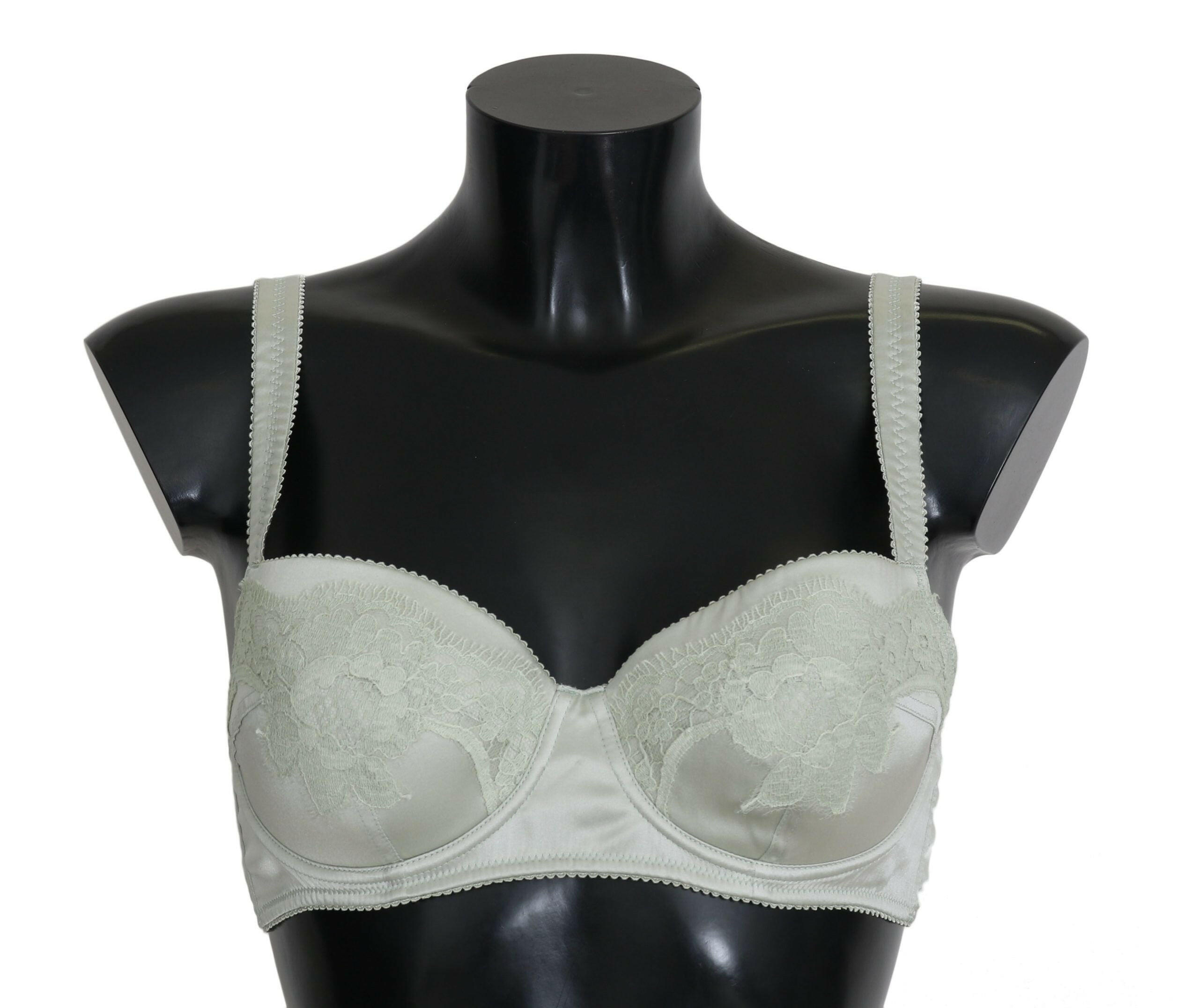 Dolce & Gabbana Green Balconcino Bra Floral Lace Underwear -   -  Dolce & Gabbana.