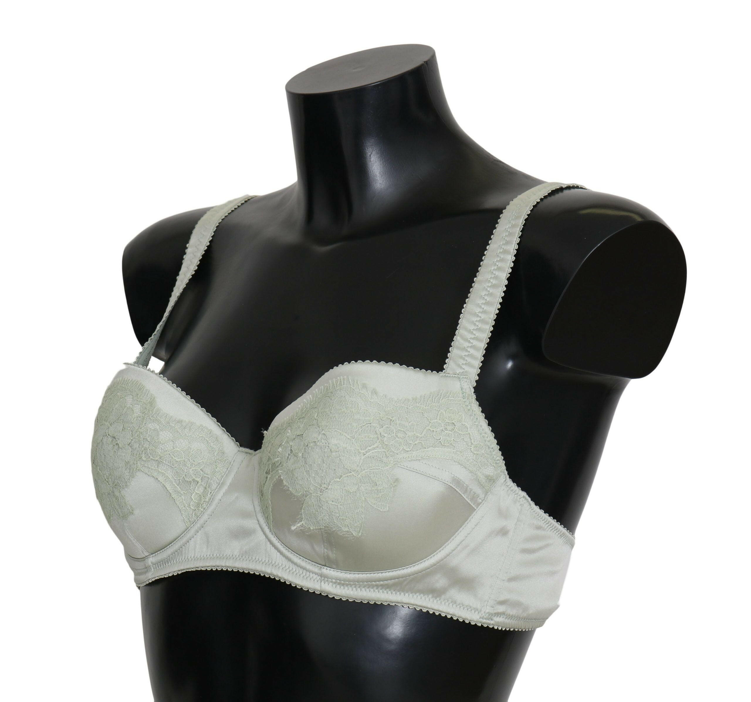 Dolce & Gabbana Green Balconcino Bra Floral Lace Underwear -   -  Dolce & Gabbana.